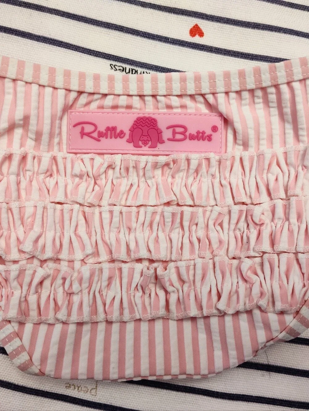Ruffle Butts Pink Striped & Rainbow Striped Diaper Covers